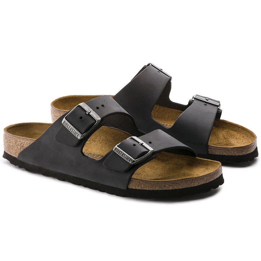 Birkenstock Sandalo Unisex Arizona pelle oliata (Calzata Stretta) Nero - Image 2