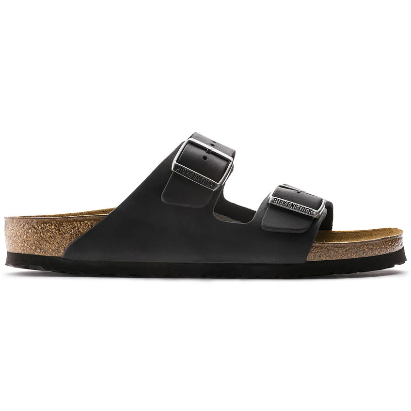 Birkenstock Sandalo Unisex Arizona pelle oliata (Calzata Stretta) Nero - Image 5