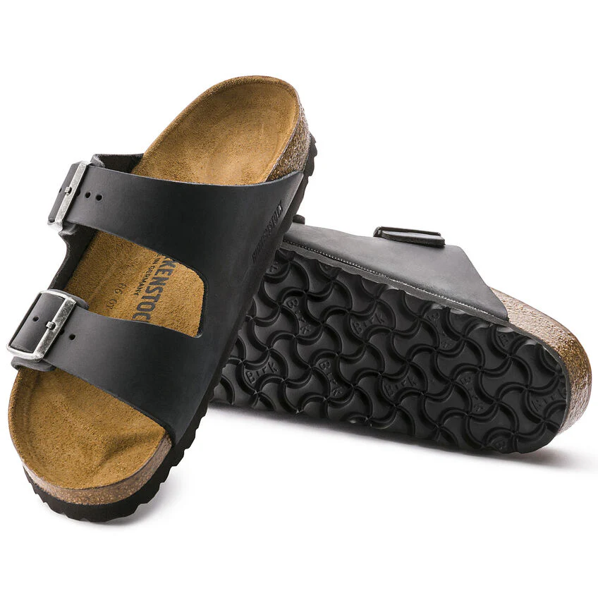 Birkenstock Sandalo Unisex Arizona pelle oliata (Calzata Stretta) Nero - Image 6