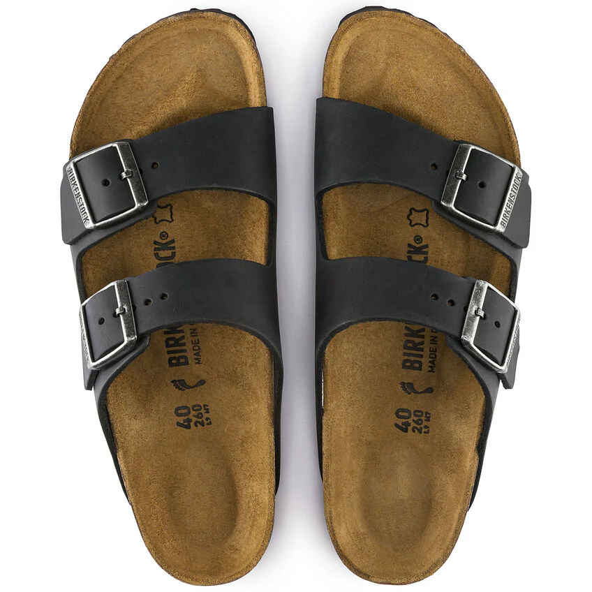 Birkenstock Sandalo Unisex Arizona pelle oliata (Calzata Stretta) Nero - Image 7
