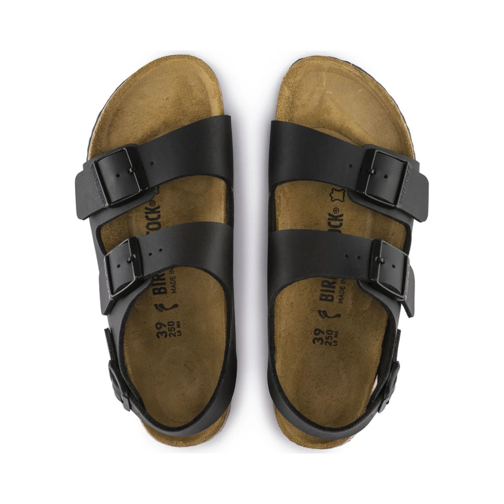 Birkenstock Sandalo Unisex Milano Birko-Flor Nero (Calzata Stretta) - Image 4