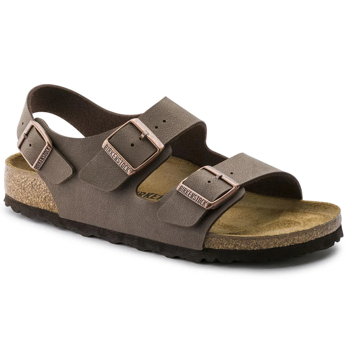 Birkenstock Sandalo unisex Milano bs (Calzata normale) marrone