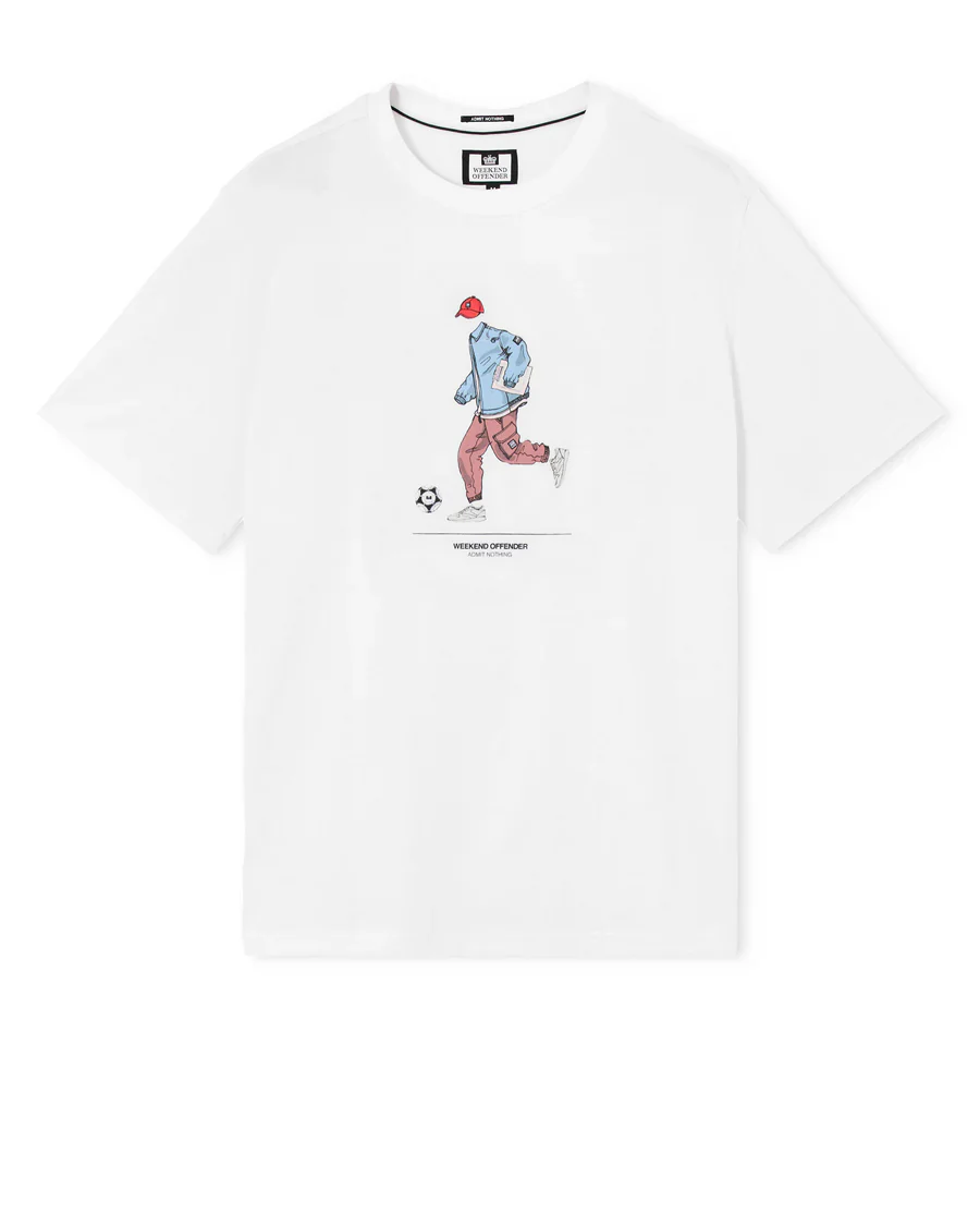 Weekend Offender T-Shirt da uomo manica corta Biskra bianca