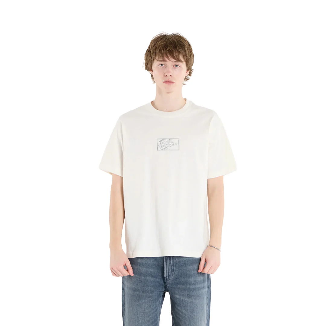 Vans T-Shirt da uomo manica corta Blocked box panna - Image 3