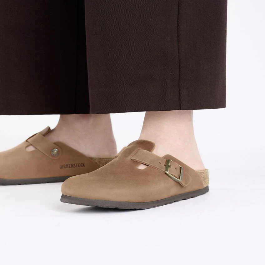 Birkenstock Sandalo in pelle oliata Boston cognac - Image 3