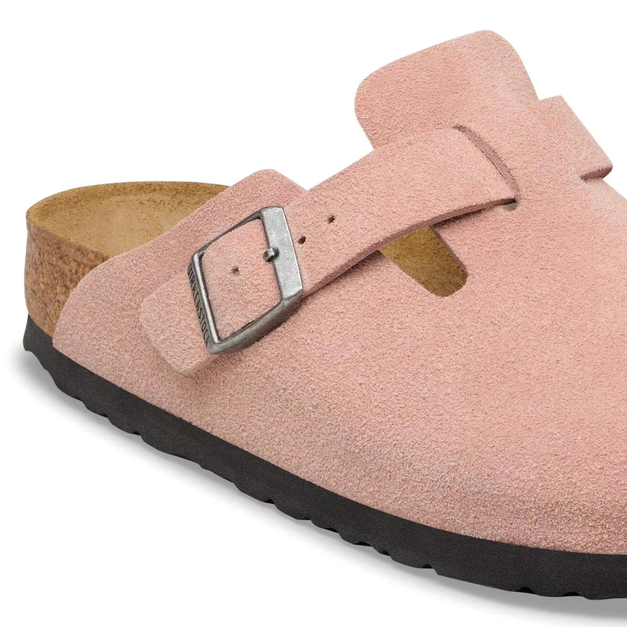 Birkenstock Sandalo da donna in pelle scamosciata Boston rosa - Image 5