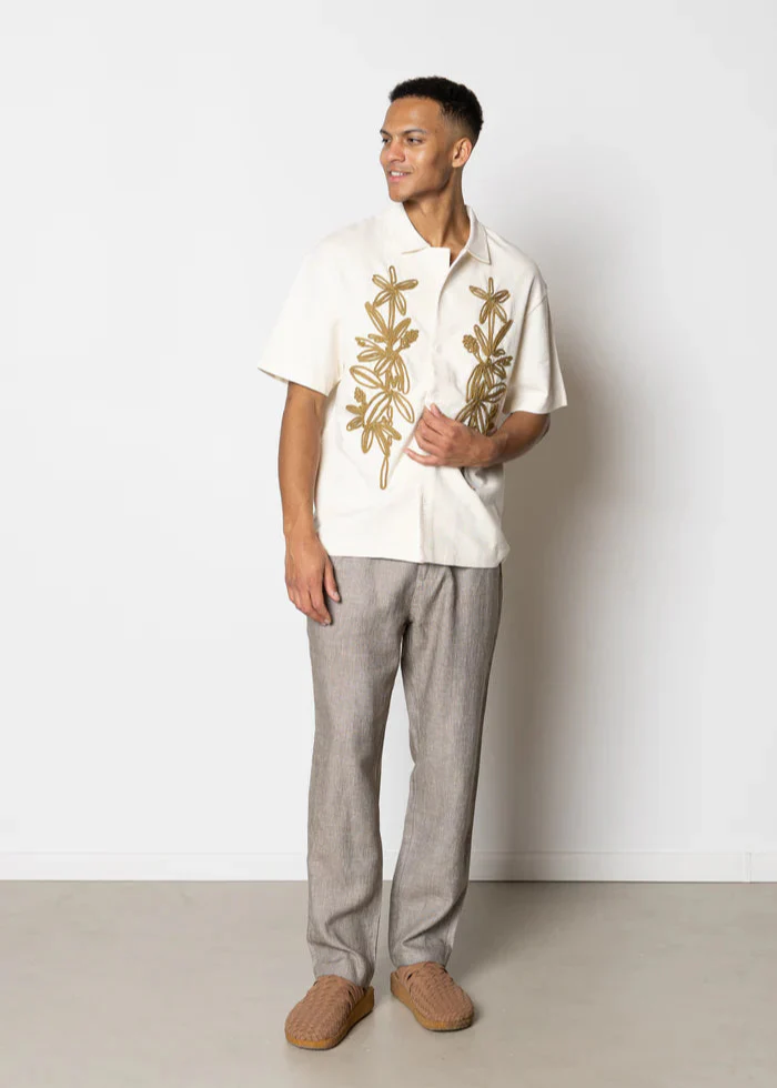 Clean Cut Camicia con ricamo Bowling Carton ecru - Image 2