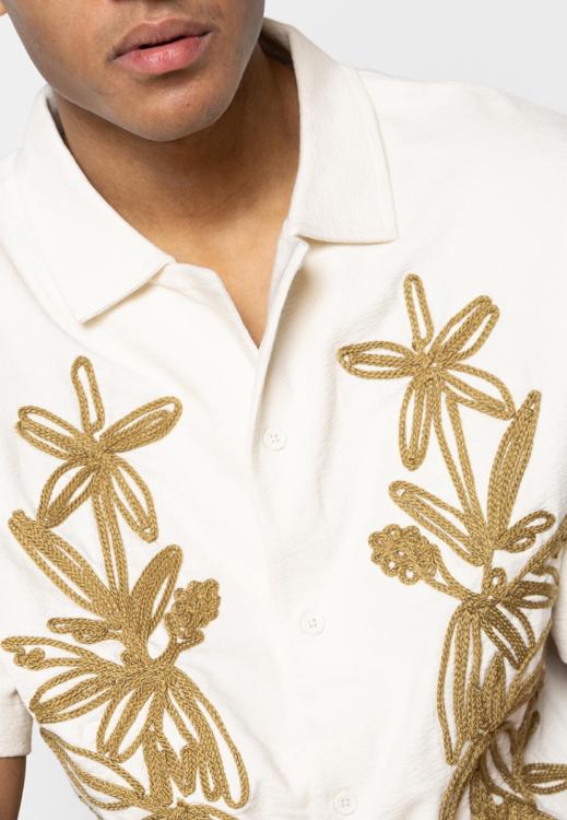 Clean Cut Camicia con ricamo Bowling Carton ecru - Image 3