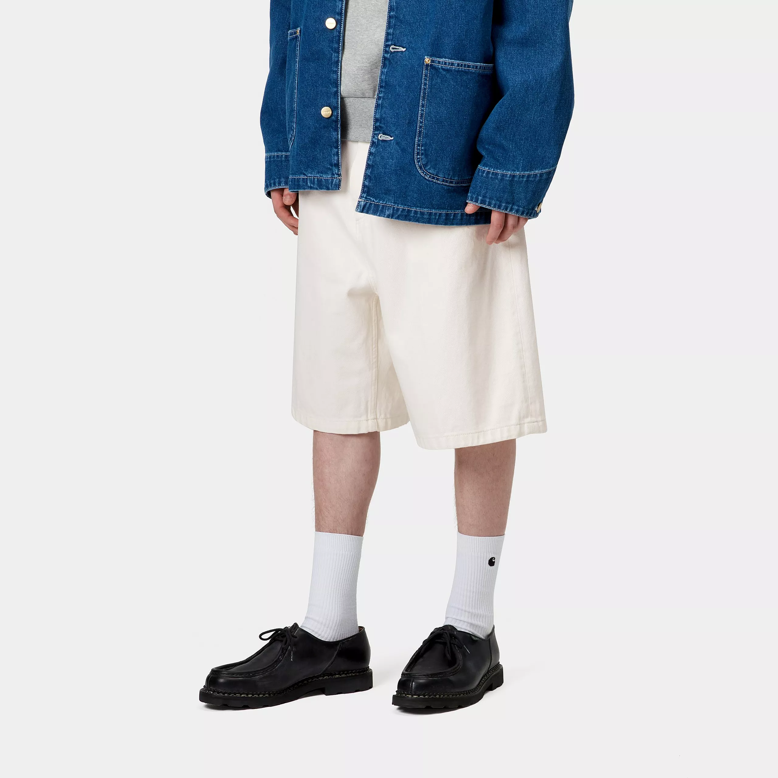 Carhartt Wip Pantaloncino in jeans da uomo Brandon bianco - Image 6