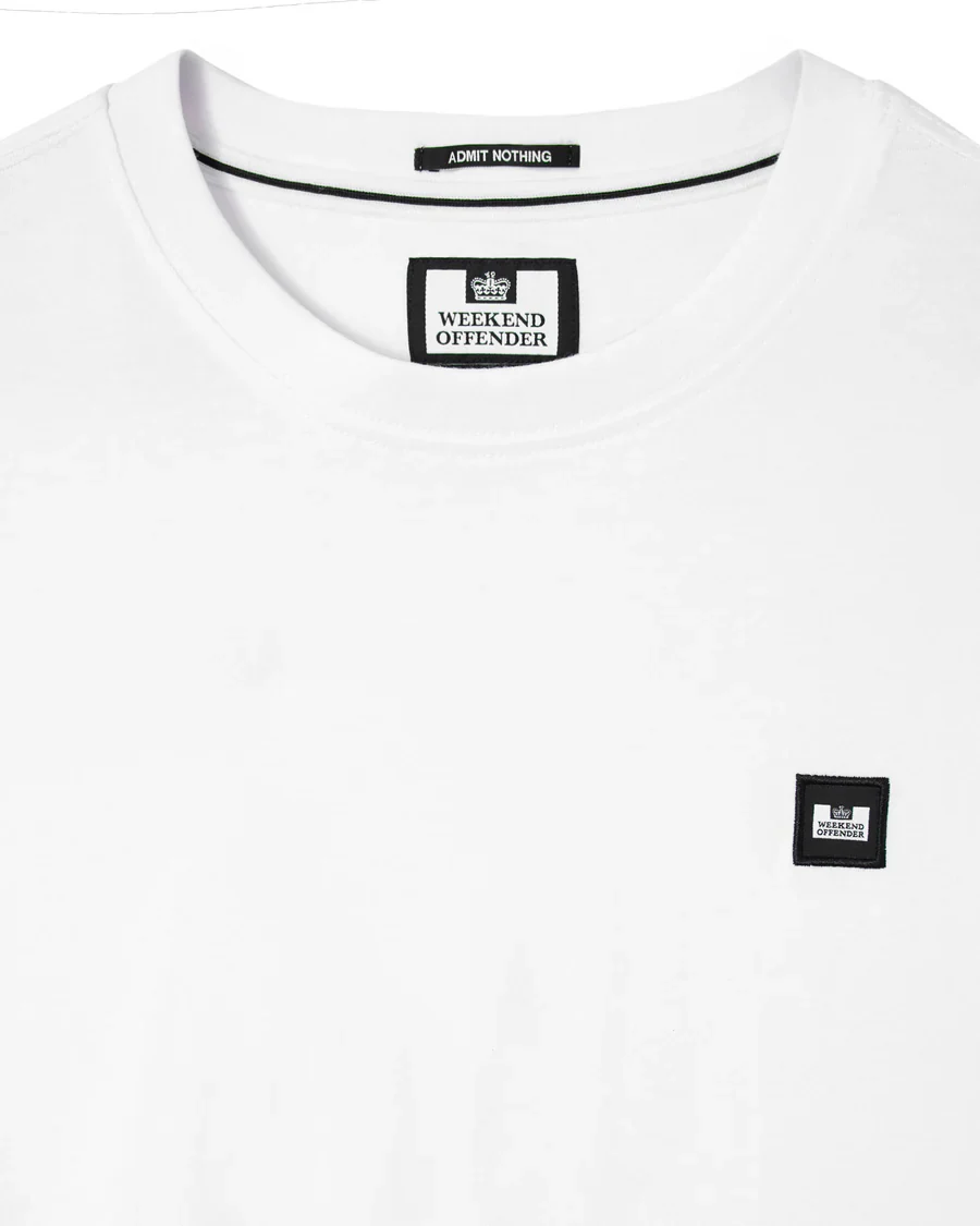 Weekend Offender T-Shirt da uomo manica corta Brooklands bianca - Image 2