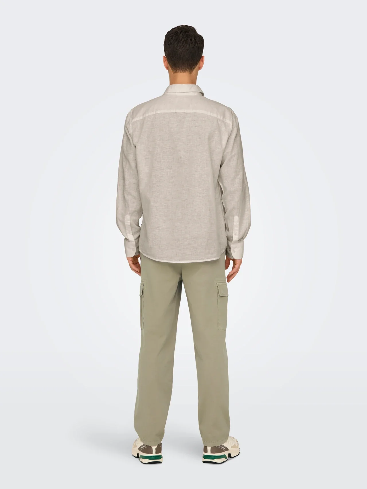 Only & Sons Camicia da uomo in misto lino Caiden Life beige - Image 3