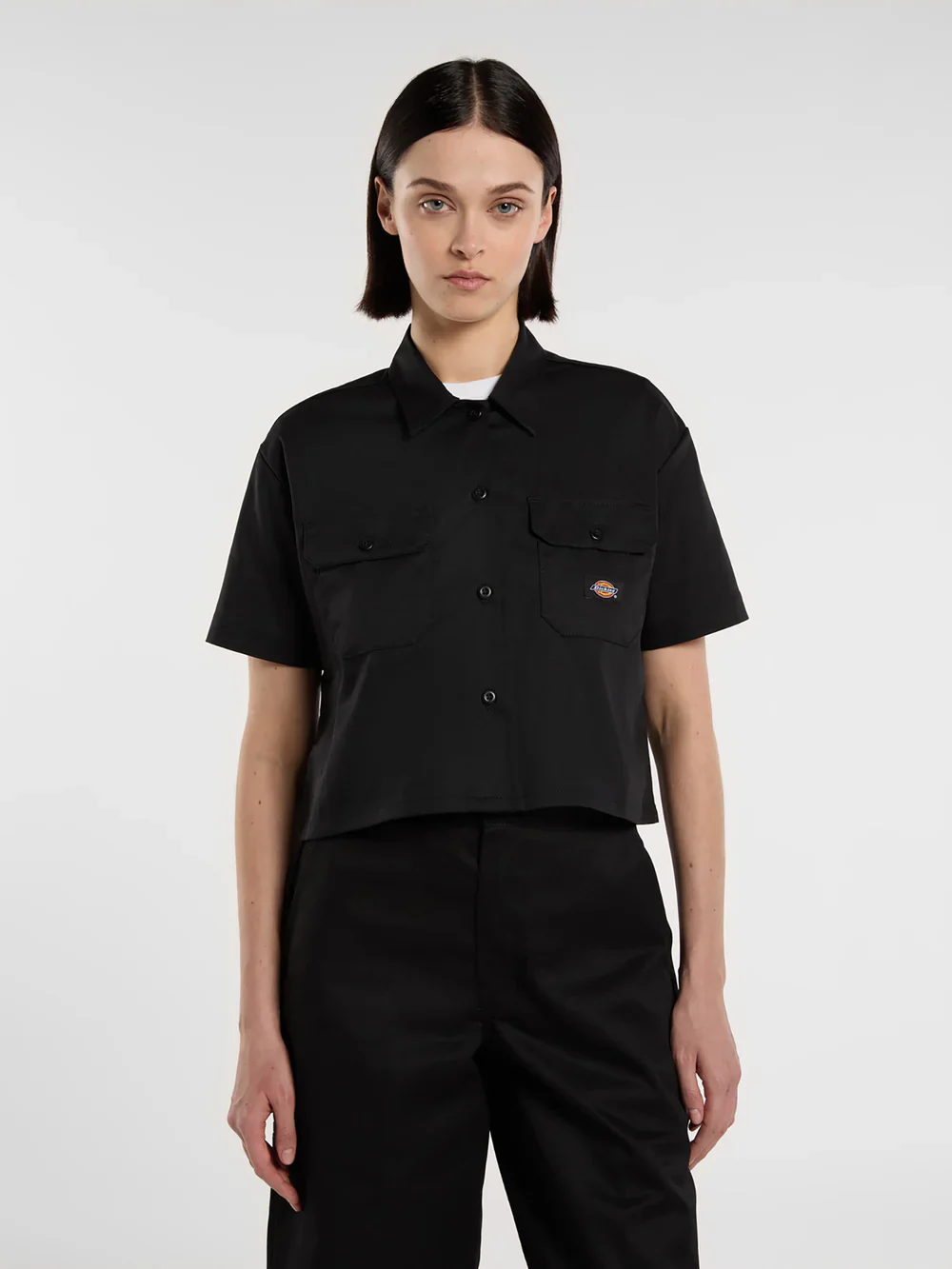 Dickies Camicia corta da donna Workwear nera - Image 3