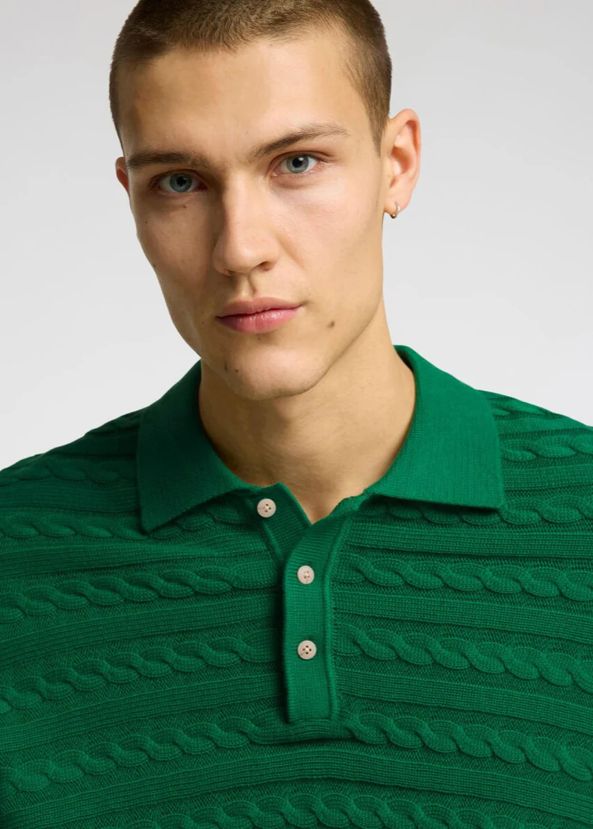 Selected Polo in maglia da uomo 16098864-VG - Image 2