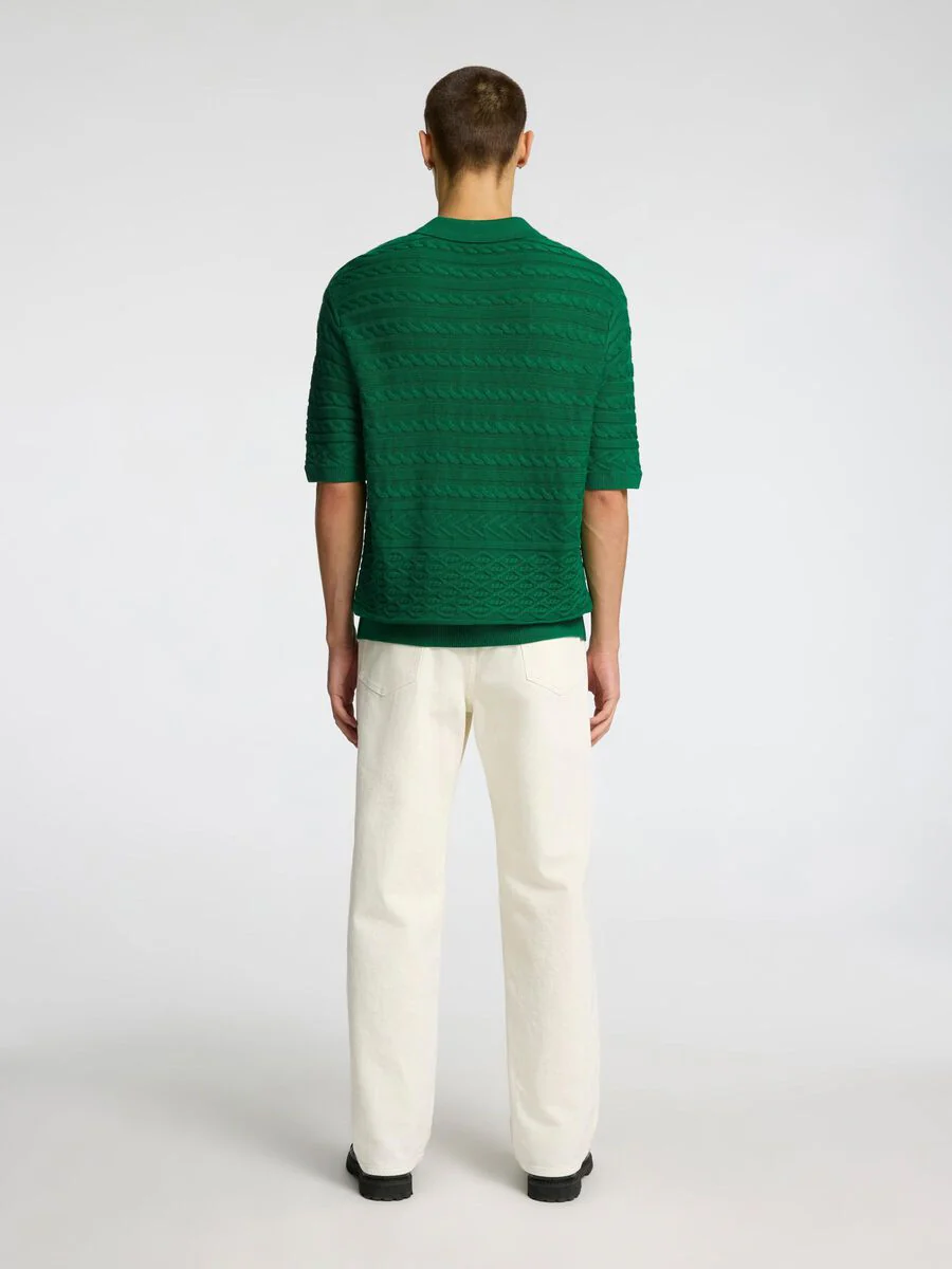 Selected Polo in maglia da uomo 16098864-VG - Image 4