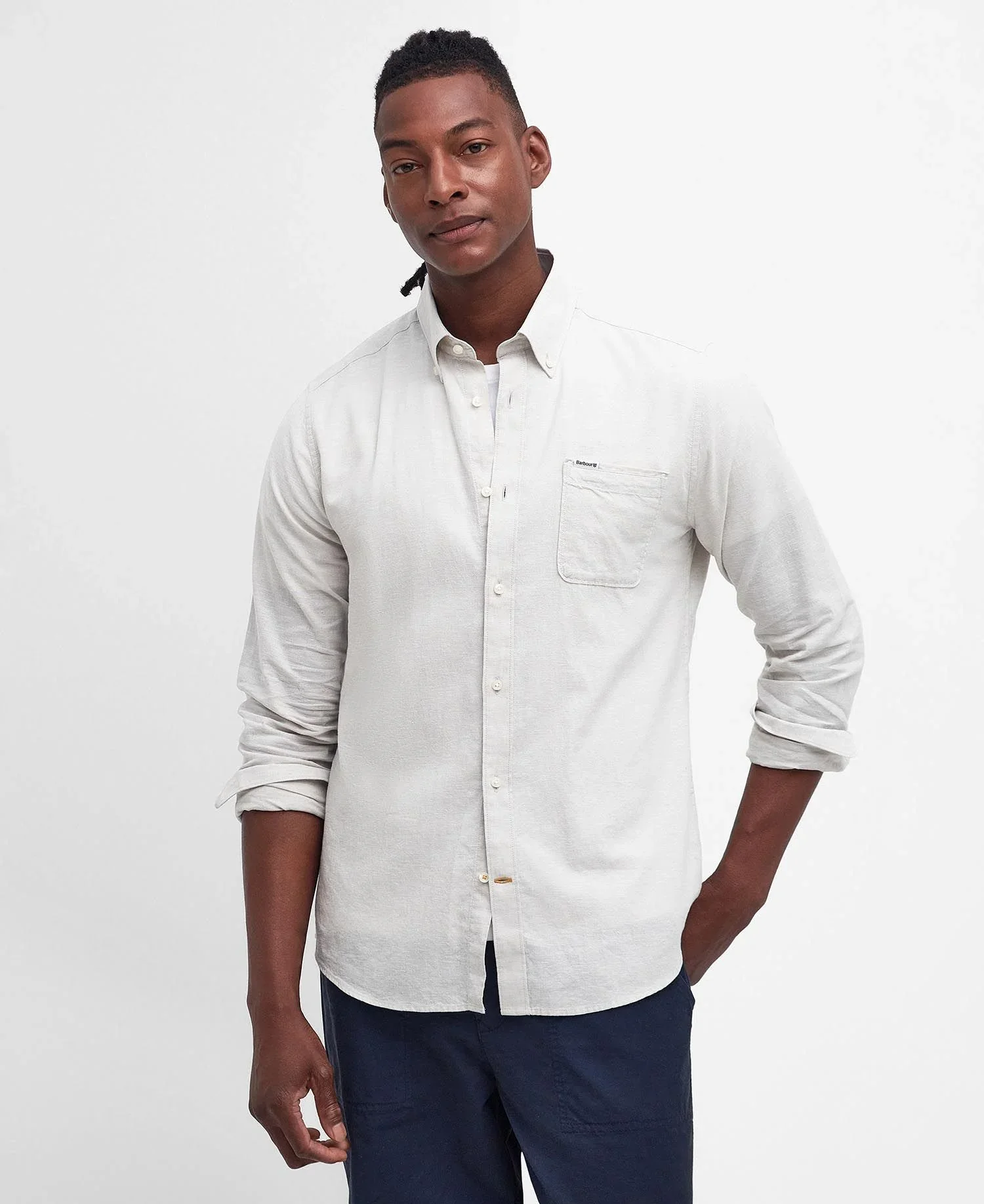 Barbour Camicia sartoriale da uomo Nelson panna - Image 5
