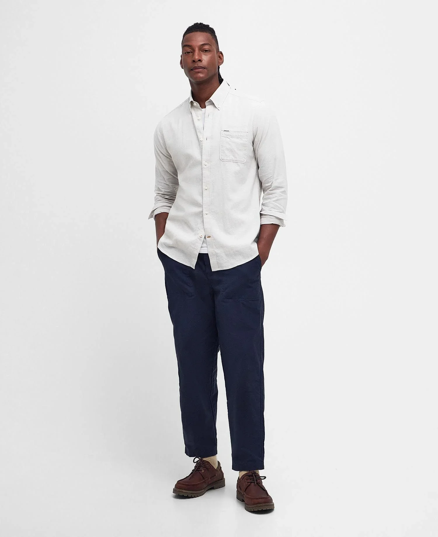 Barbour Camicia sartoriale da uomo Nelson panna - Image 6