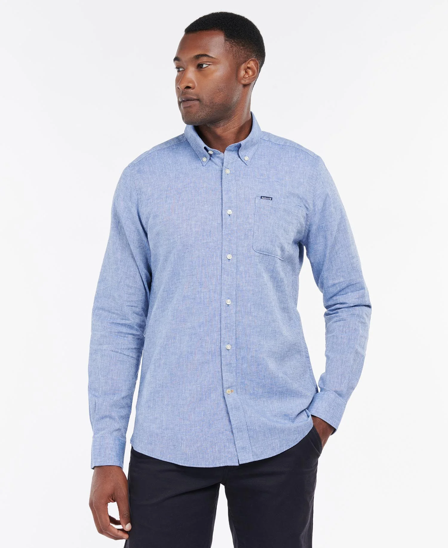 Barbour Camicia sartoriale da uomo Nelson celeste - Image 5