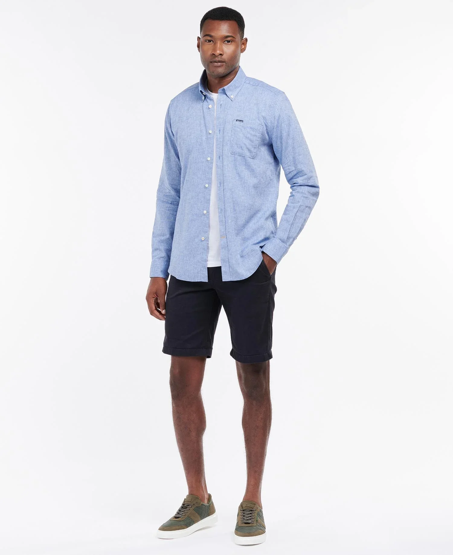 Barbour Camicia sartoriale da uomo Nelson celeste - Image 6