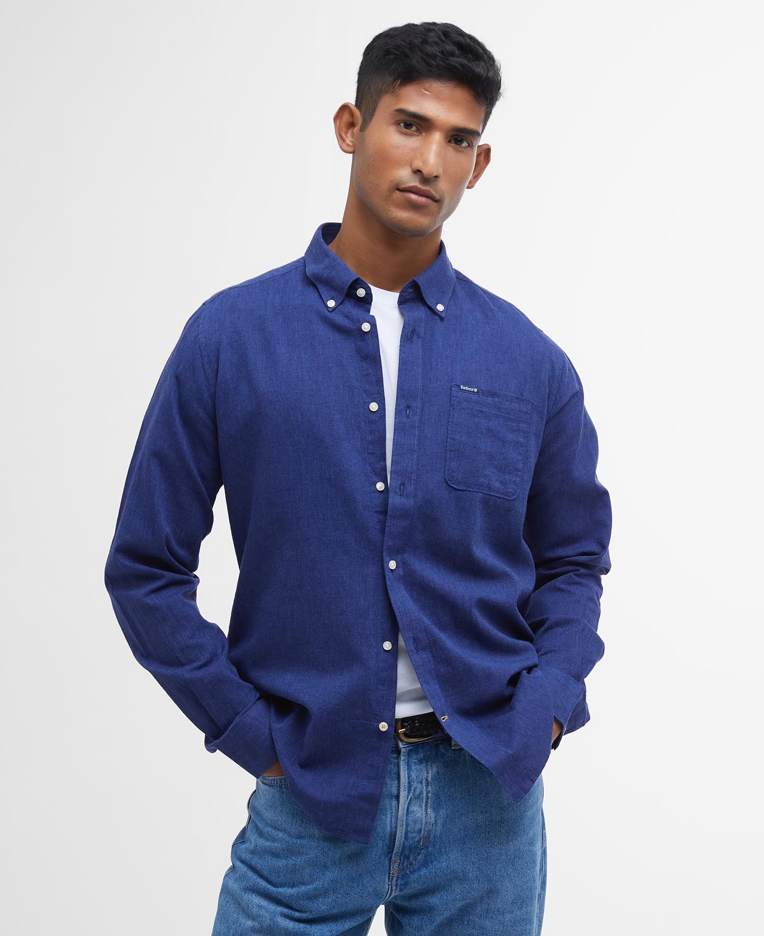 Barbour Camicia sartoriale da uomo Nelson blu - Image 3