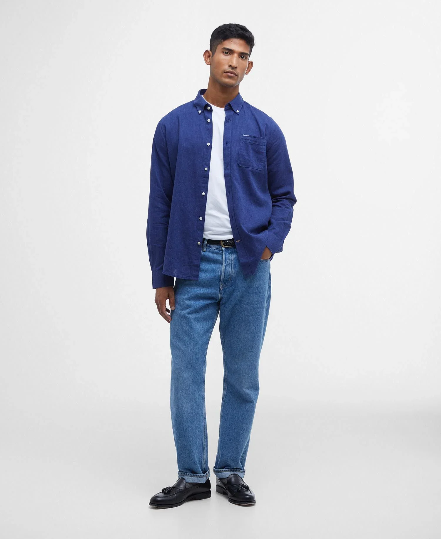 Barbour Camicia sartoriale da uomo Nelson blu - Image 5