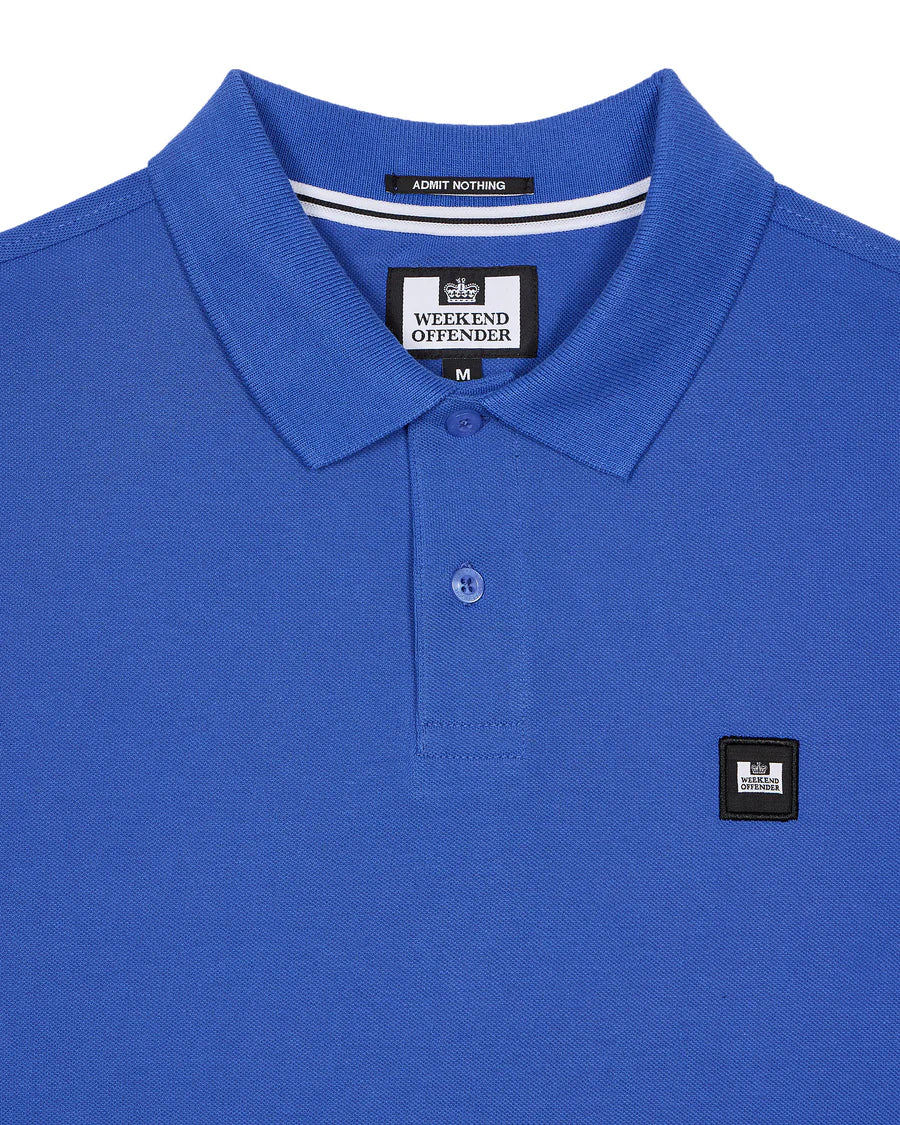 Weekend Offender Polo da uomo manica corta Caneiros blu elettrico - Image 2