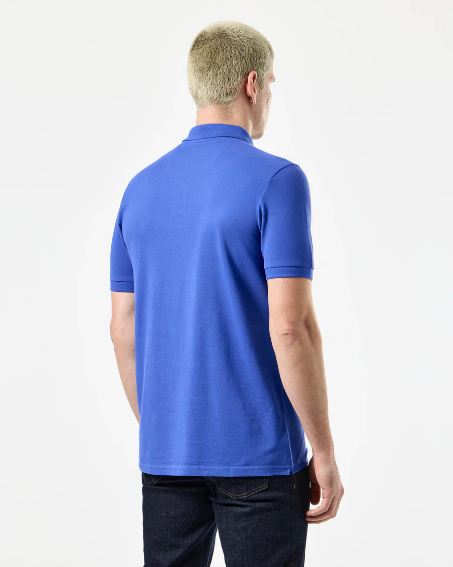 Weekend Offender Polo da uomo manica corta Caneiros blu elettrico - Image 3