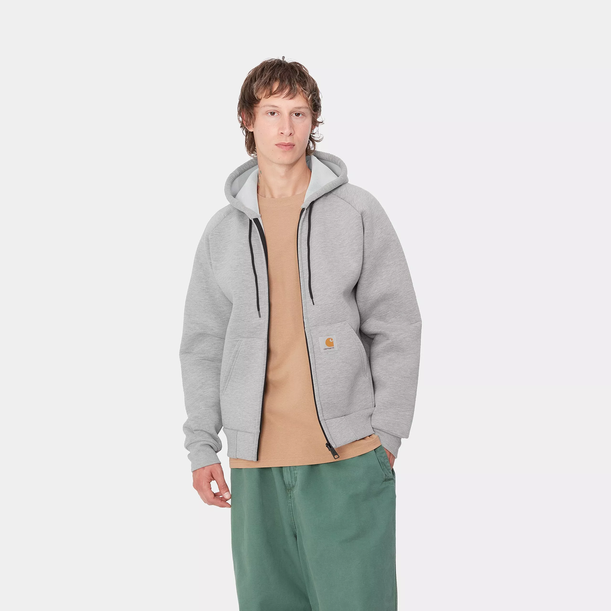 Carhartt Wip Giacca in felpa da uomo Car-Lux Grigia - Image 3