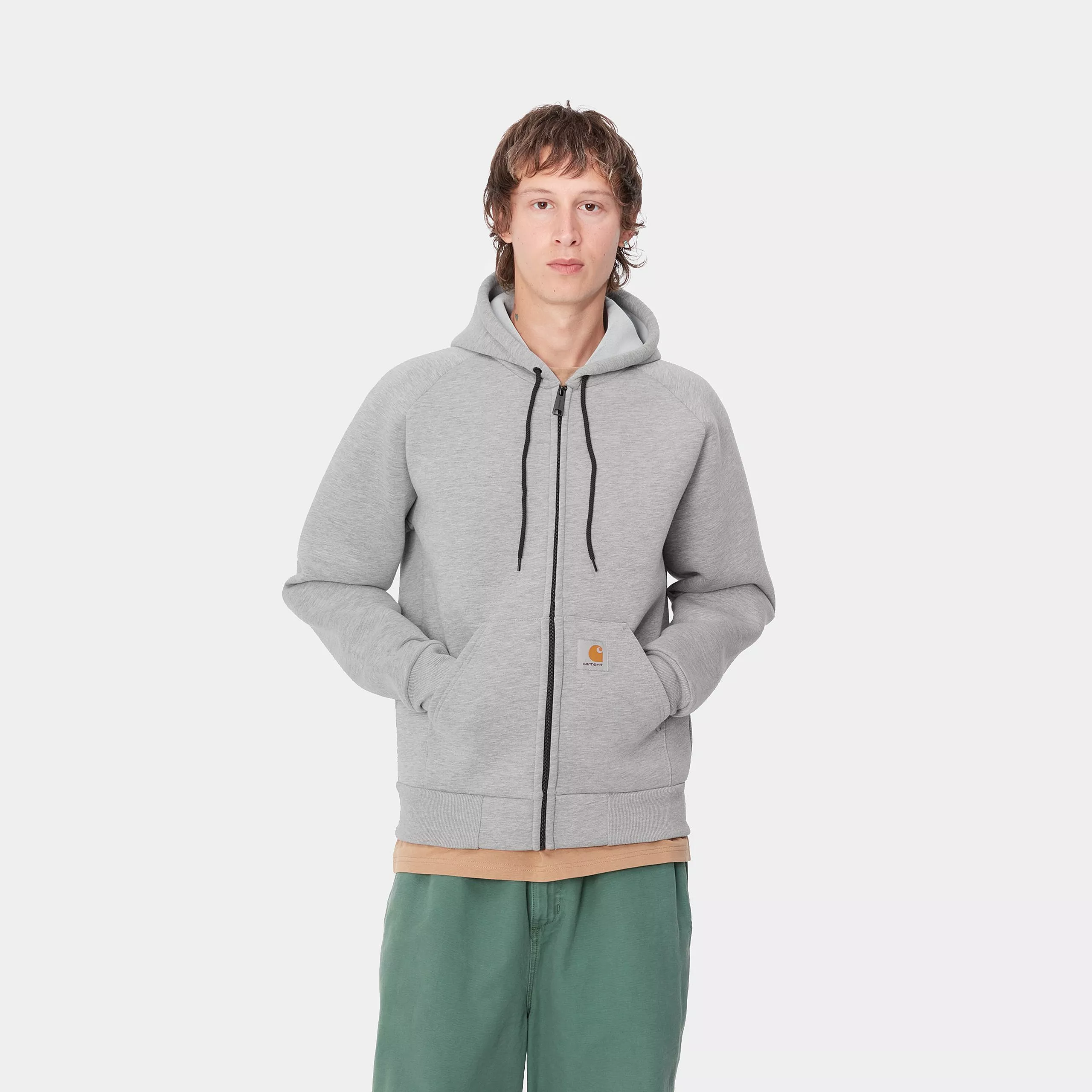 Carhartt Wip Giacca in felpa da uomo Car-Lux Grigia - Image 5