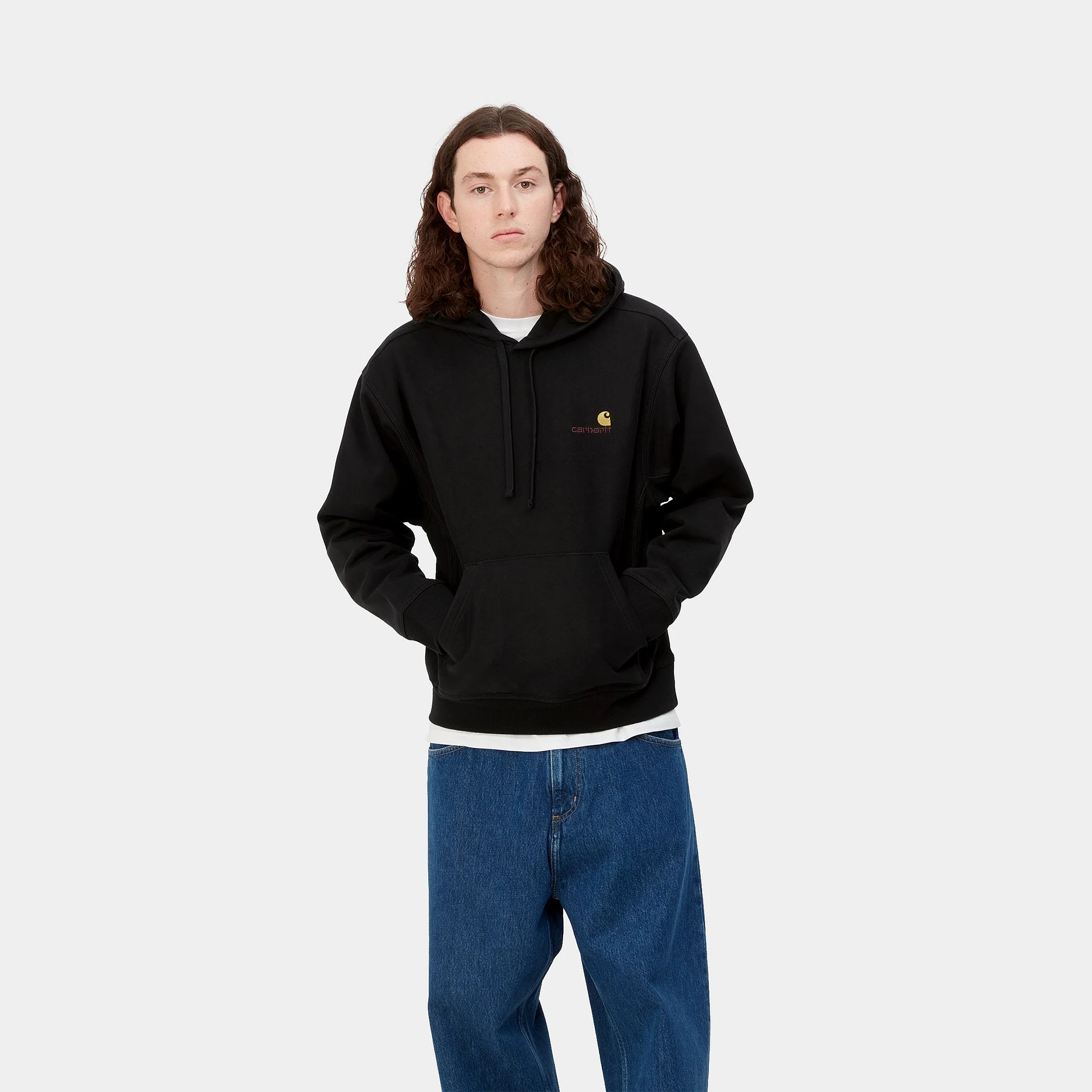 Carhartt Wip Hooded American Script Sweat I028279-89XX - Image 3