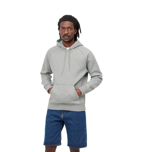 Carhartt Wip Felpa da uomo con cappuccio Chase grigio - Image 3