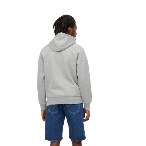 Carhartt Wip Felpa da uomo con cappuccio Chase grigio - Image 4