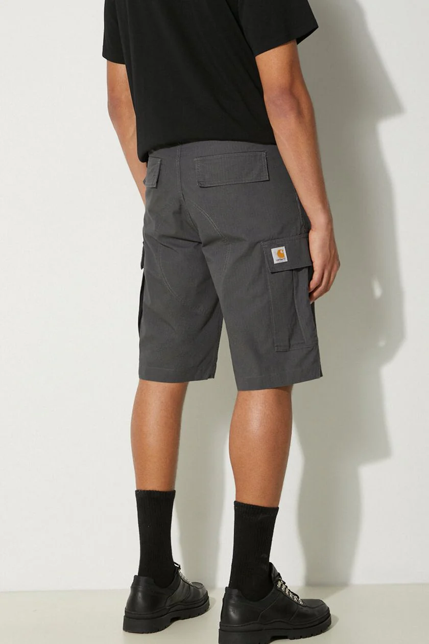 Carhartt Wip Pantaloncino Con Tasconi Uomo Regular Grigio - Image 3
