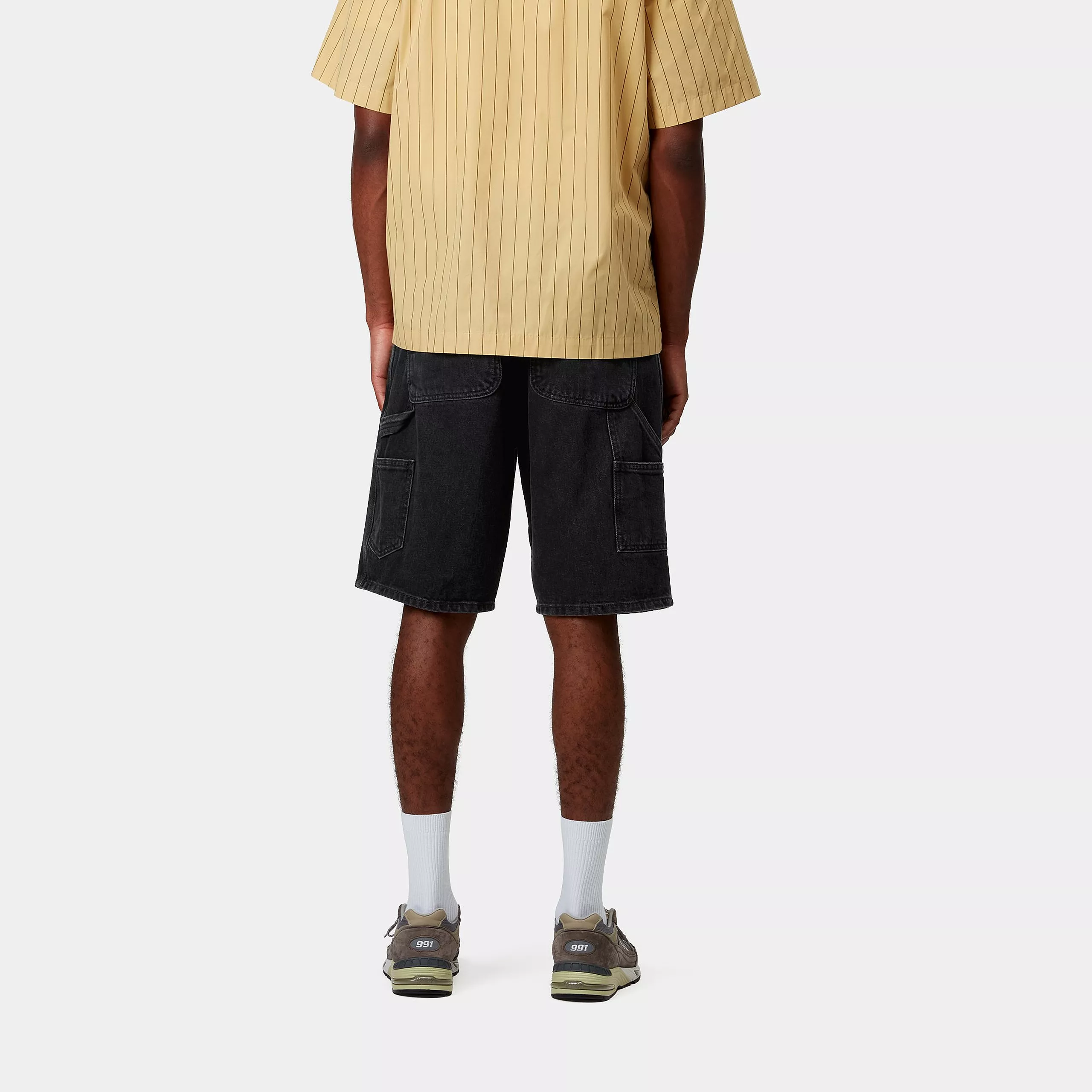 Carhartt Wip Pantaloncino in  jeans da uomo Single Knee Nero - Image 3