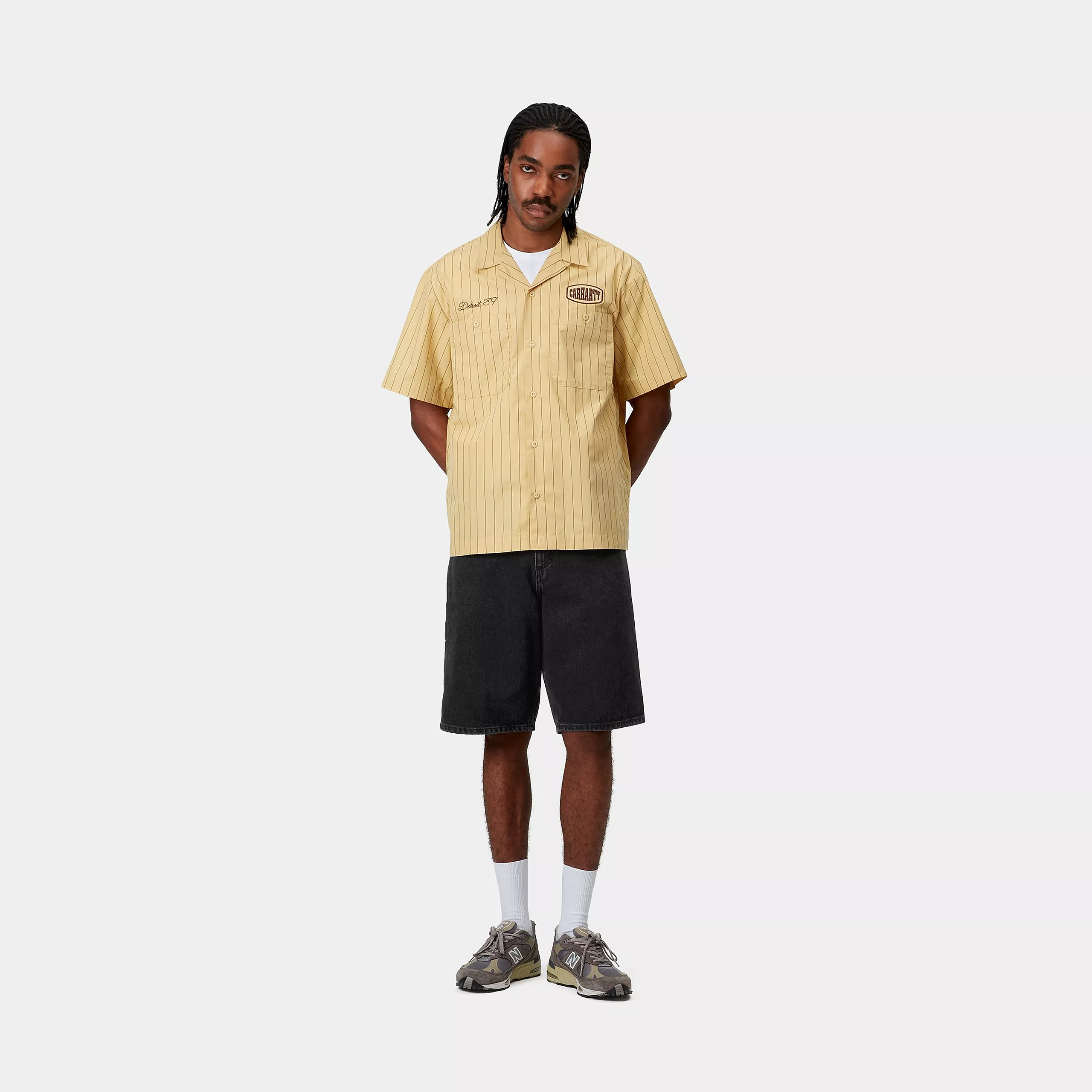 Carhartt Wip Pantaloncino in  jeans da uomo Single Knee Nero - Image 5