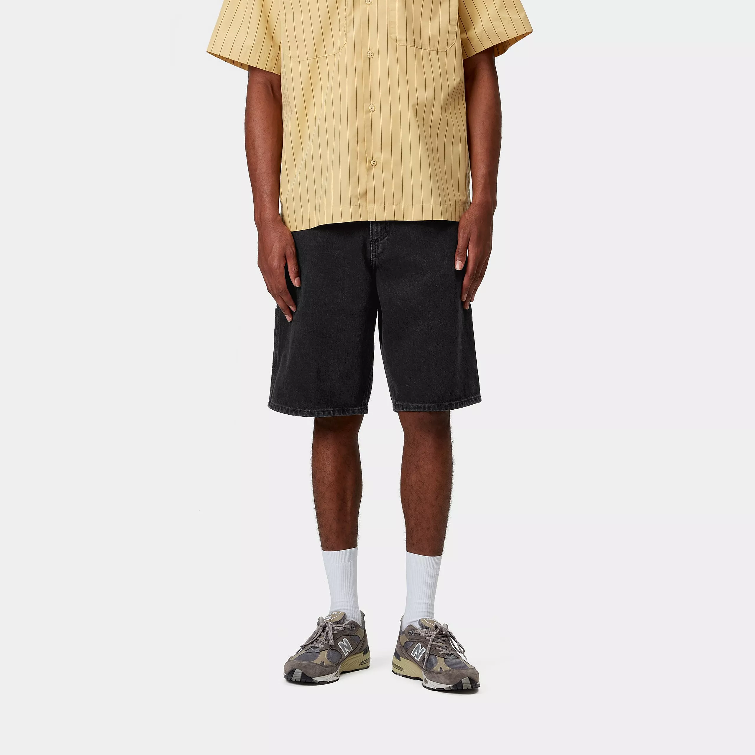 Carhartt Wip Pantaloncino in  jeans da uomo Single Knee Nero - Image 6