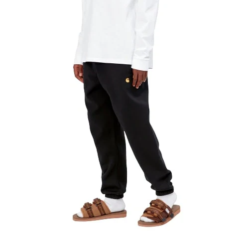 Carhartt Wip Pantalone in felpa da uomo Chase Sweat Nero - Image 5