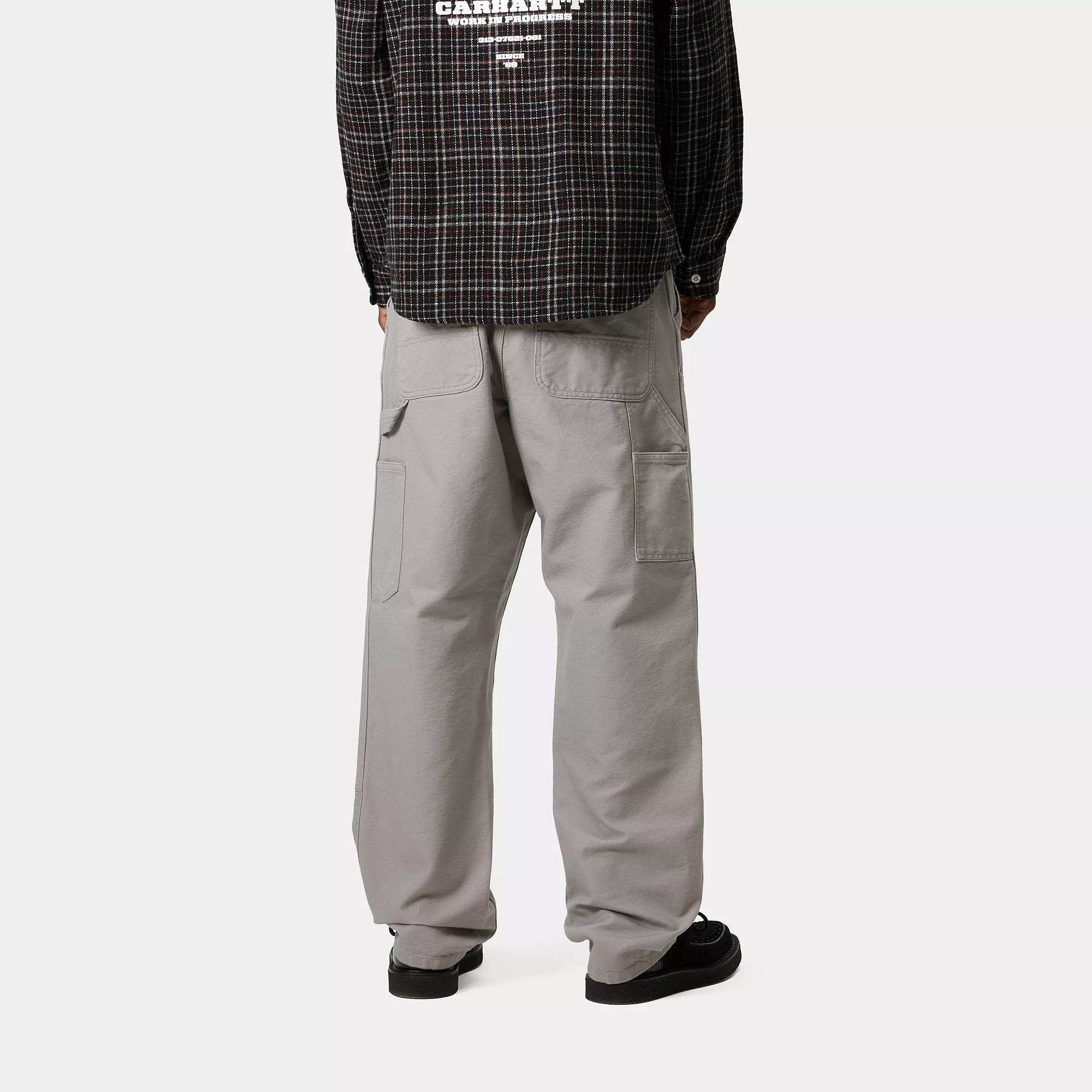 Carhartt Wip Pantalone da uomo Double Knee Grigio chiaro - Image 4
