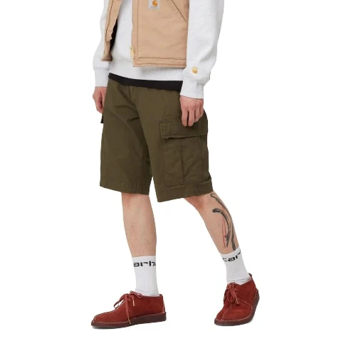 Carhartt Wip Pantaloncino uomo con tasconi Regular Cargo verde - Image 5