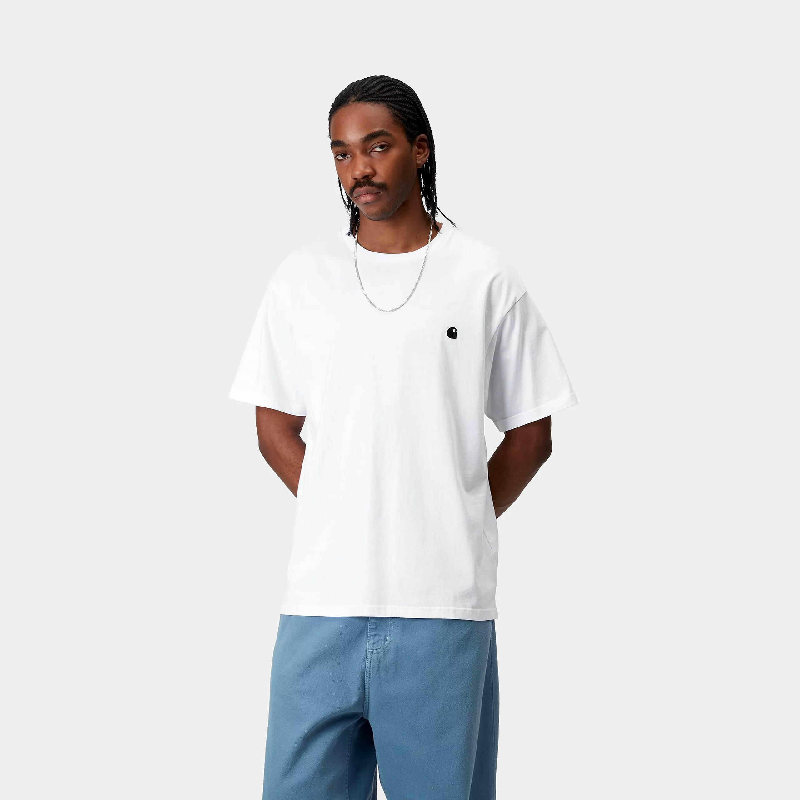 Carhartt Wip T-Shirt da uomo manica corta Madison Bianca - Image 3