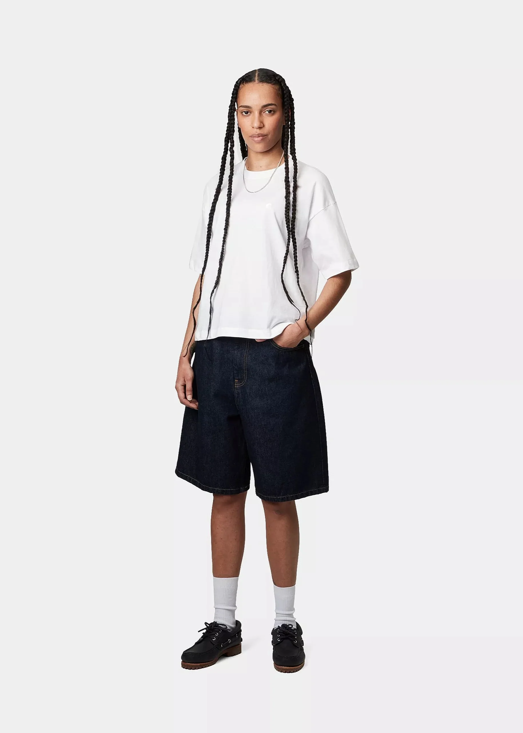 Carhartt Wip T-Shirt da donna mnica corta Chester bianca - Image 2