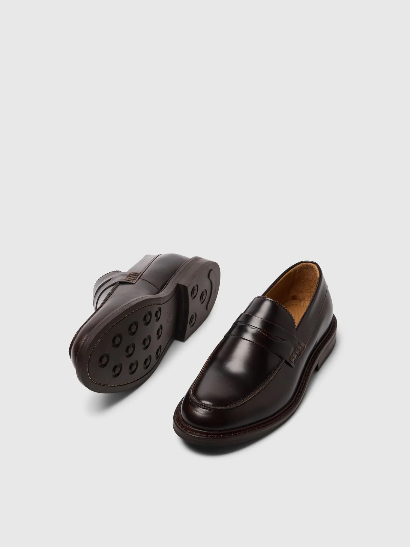 Selected Mocassino in pelle da uomo Carter marrone - Image 3