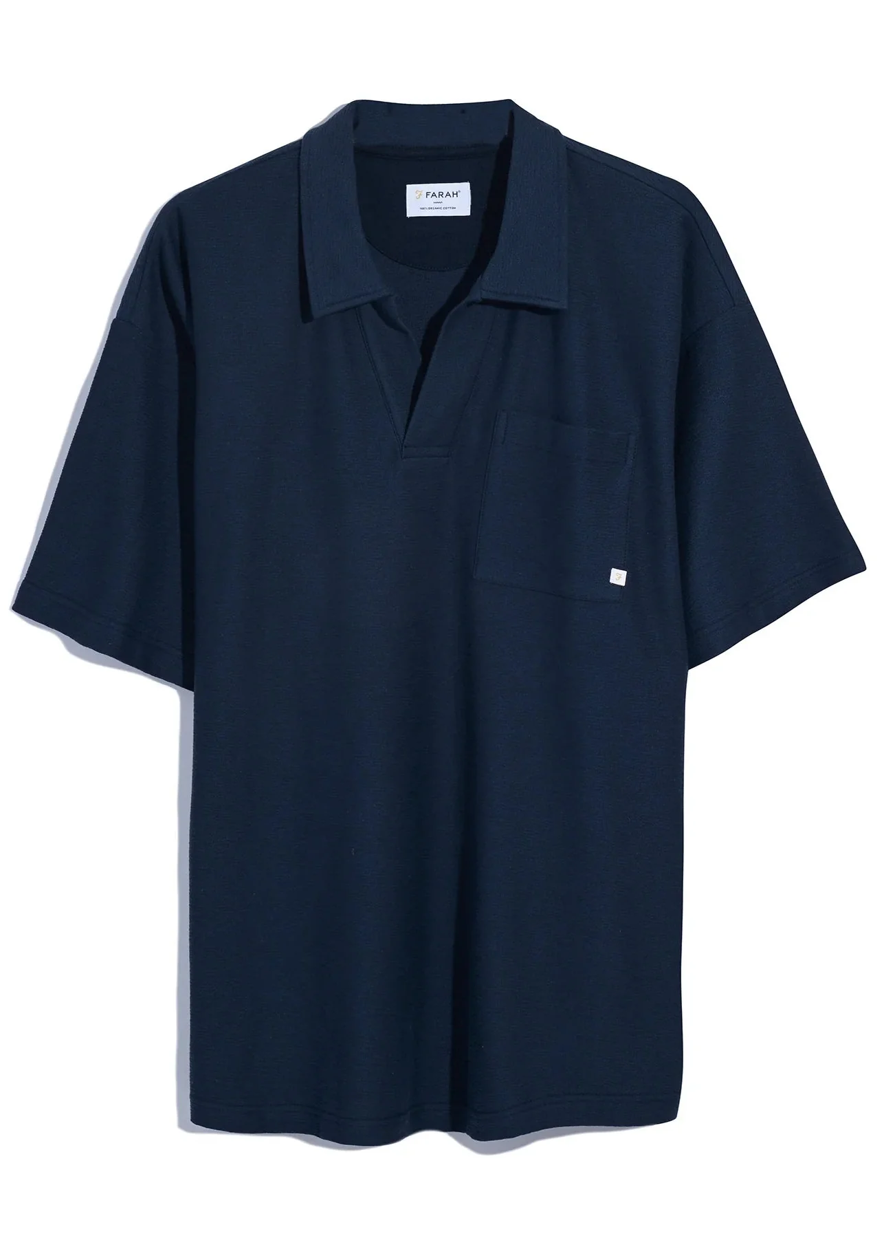 Farah Polo da uomo manica corta Caspion blu