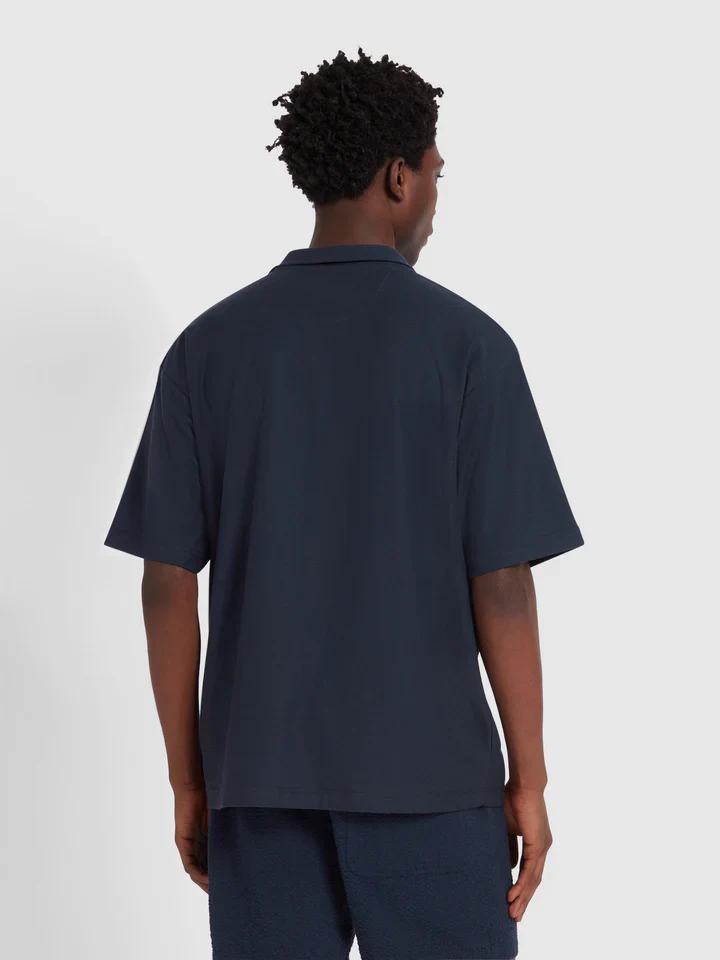 Farah Polo da uomo manica corta Caspion blu - Image 3