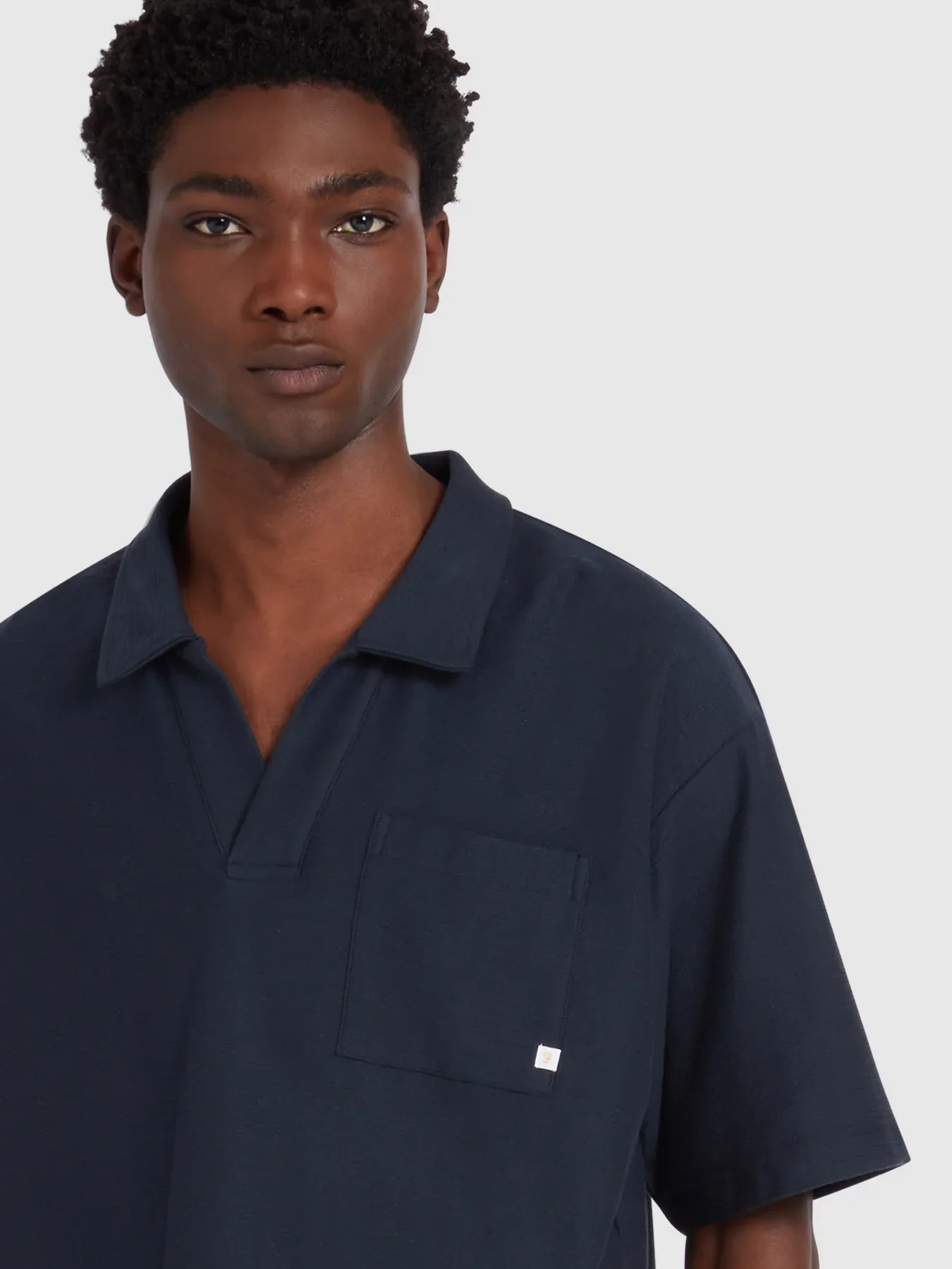 Farah Polo da uomo manica corta Caspion blu - Image 4