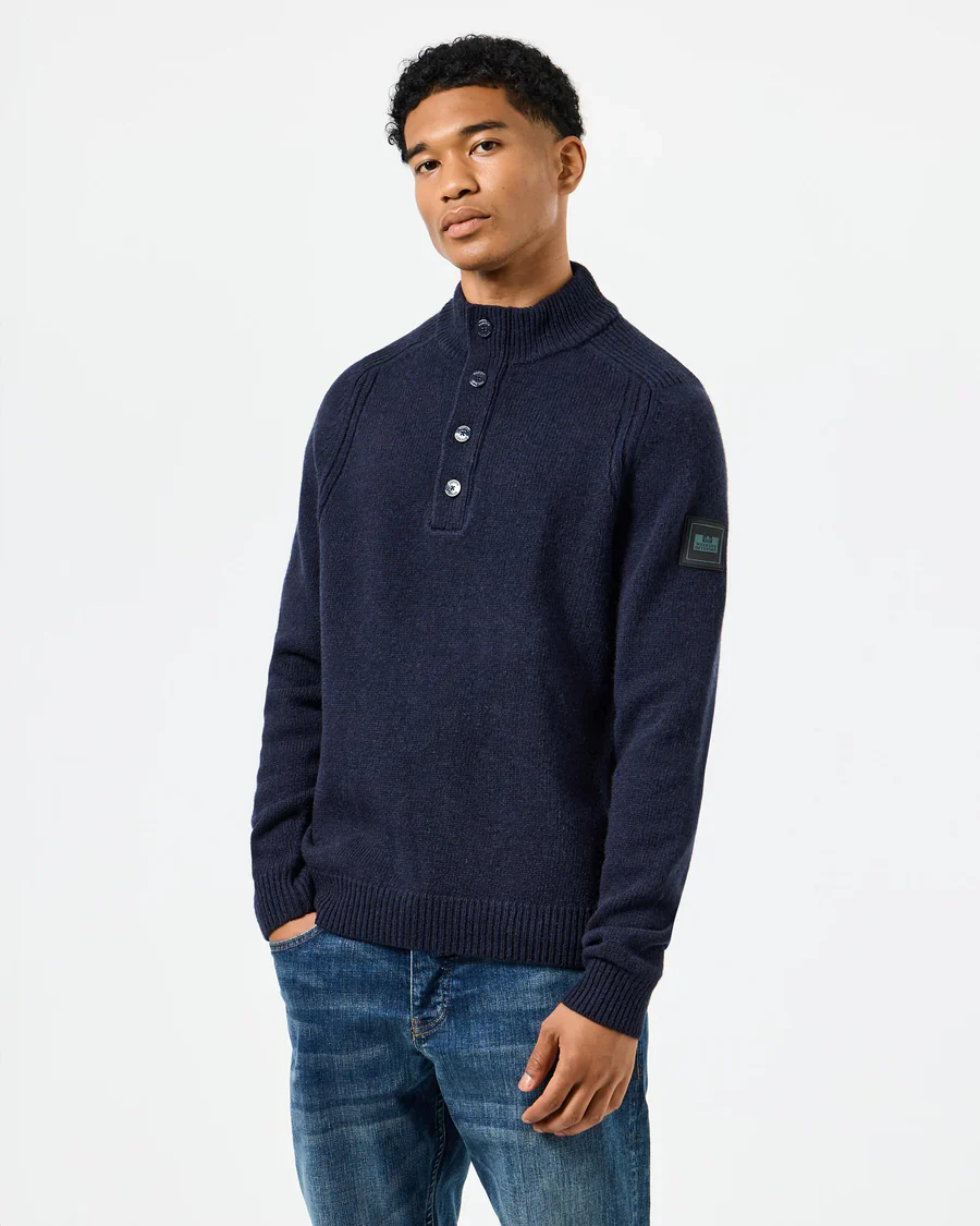 Weekend Offender Maglia in lana da uomo Castillos blu - Image 4