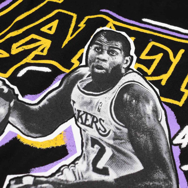 Mitchell & Ness T-Shirt da uomo manica corta Magic Johnson Chalked Up - Image 3