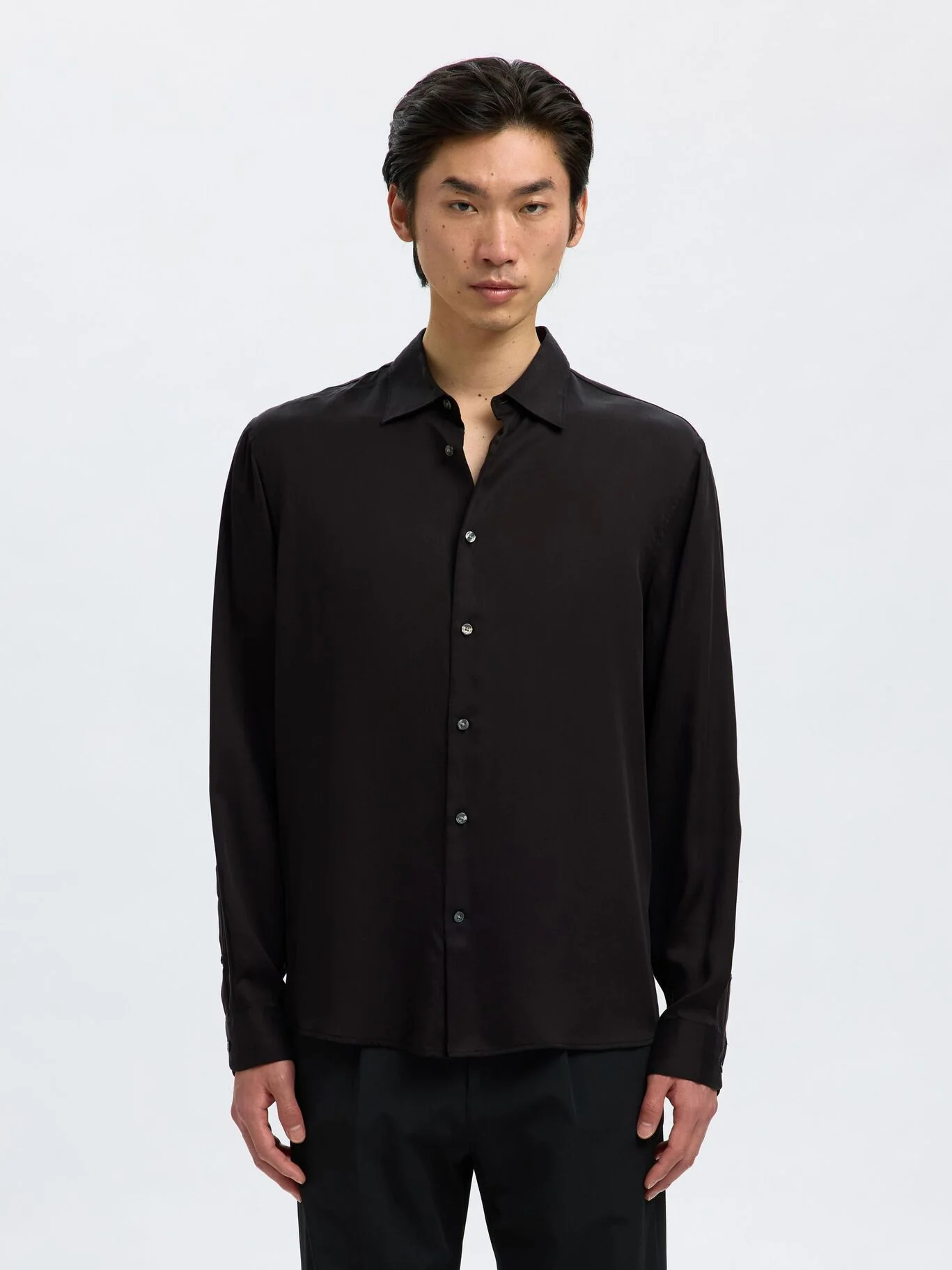 Selected Camicia da uomo Charlie nera - Image 2