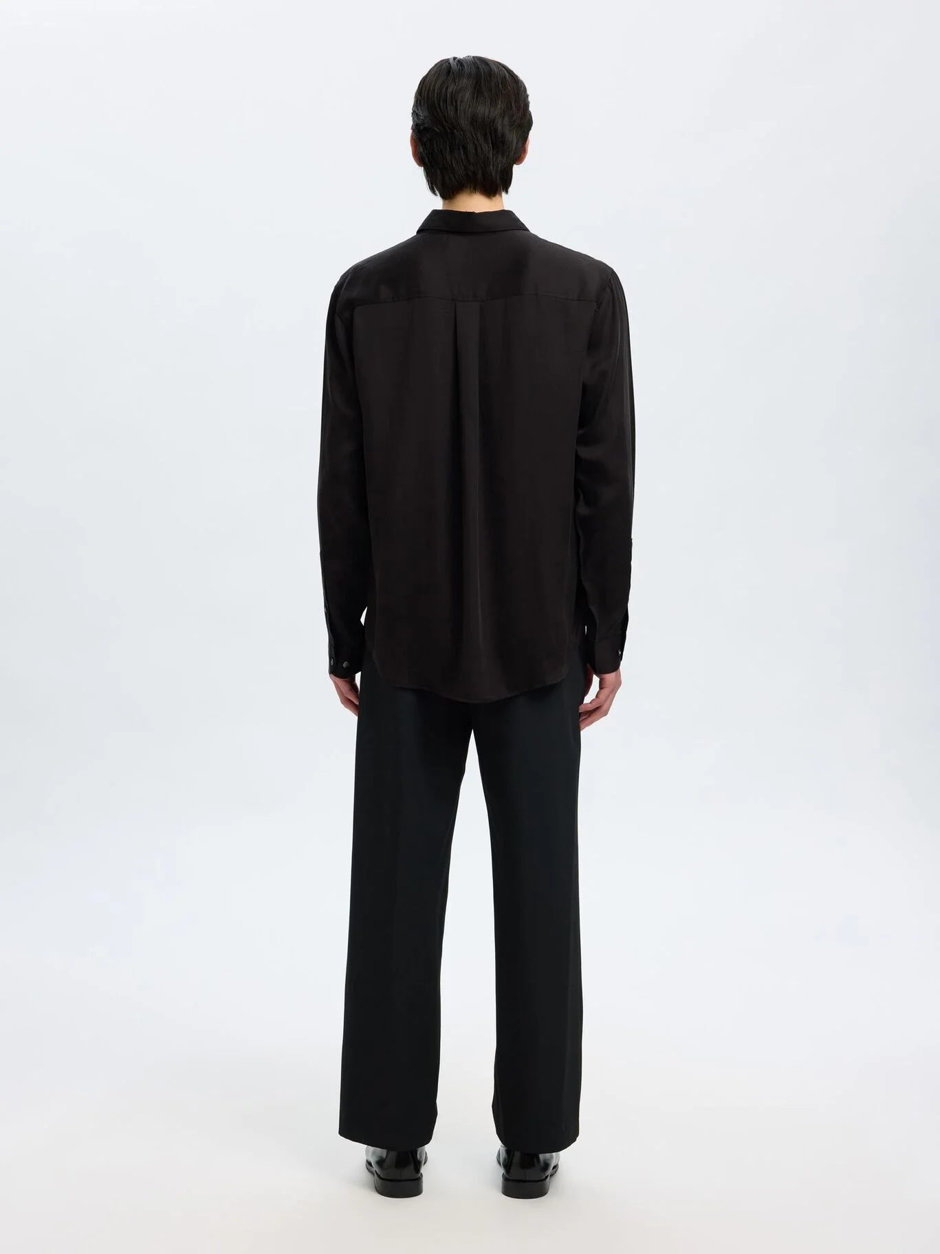 Selected Camicia da uomo Charlie nera - Image 3