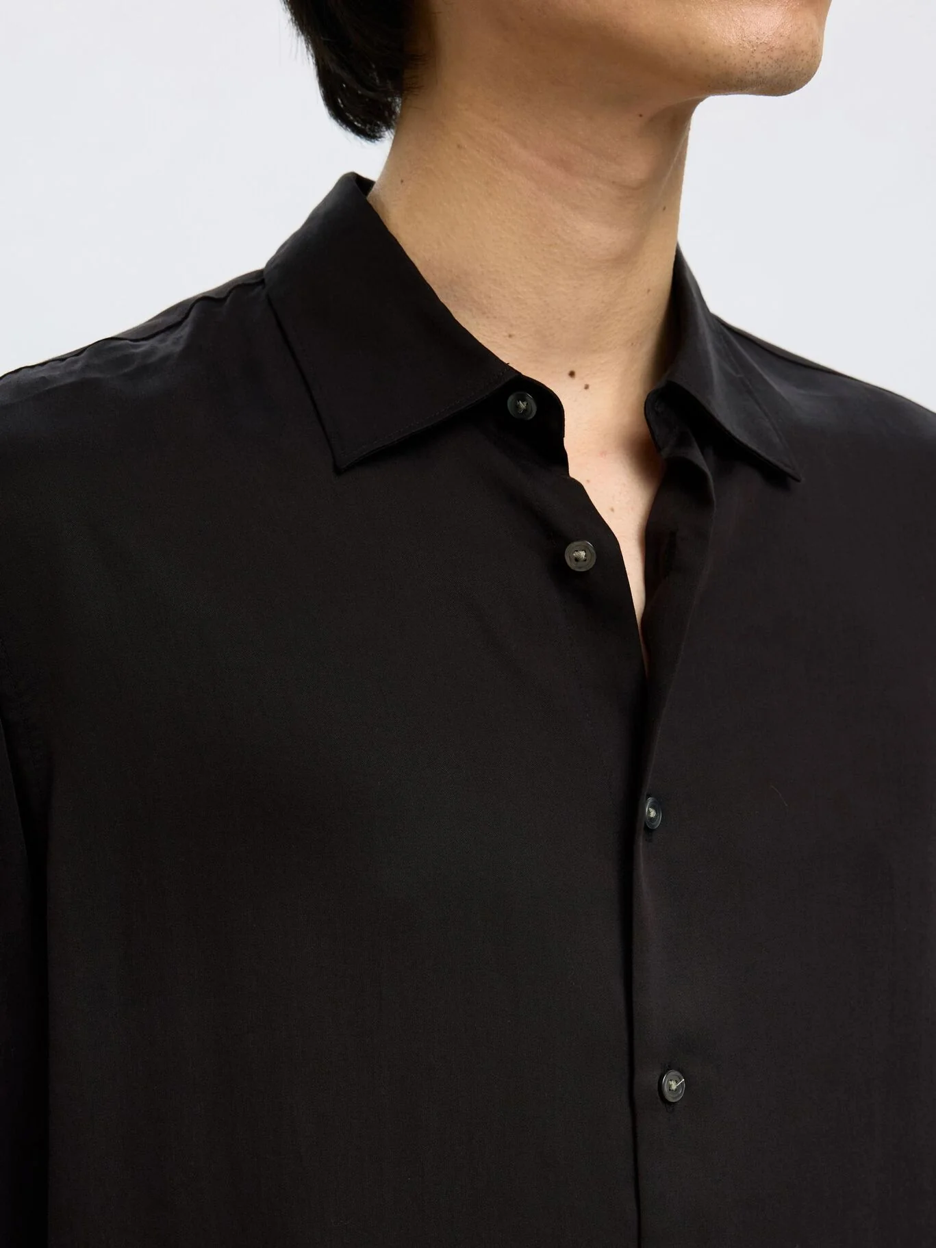 Selected Camicia da uomo Charlie nera - Image 5