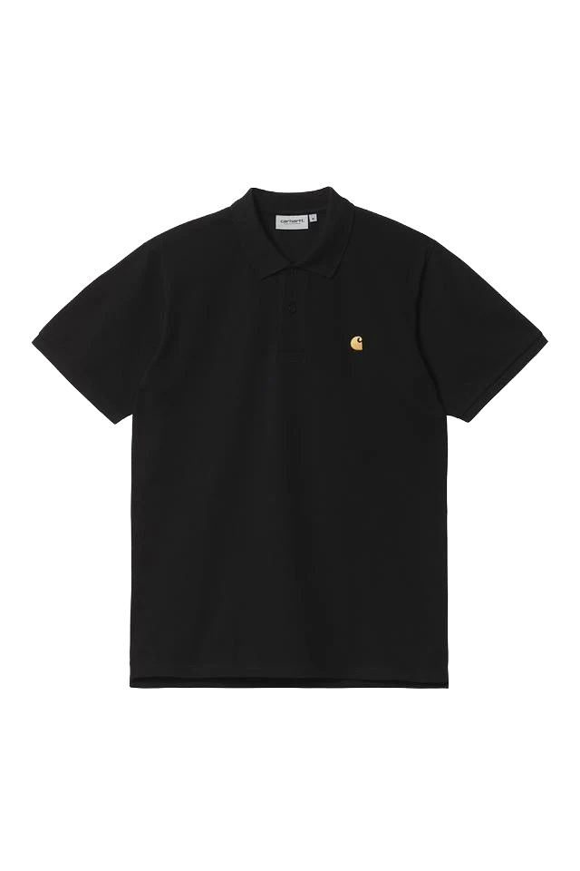 Carhartt Wip Polo da uomo manica corta Chase nera